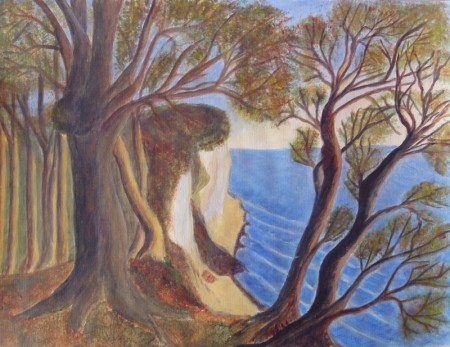 Wo ist diese Küste 30cm x 40cm auf Papier